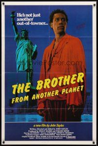 3t186 BROTHER FROM ANOTHER PLANET 1sh '84 John Sayles, alien Joe Morton & Statue of Liberty!