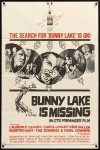 3t192 BUNNY LAKE IS MISSING 1sh '65 directed by Otto Preminger, different artwork of cast!