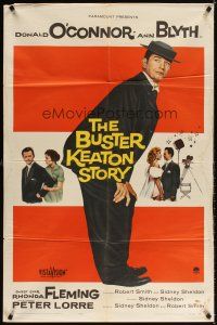 3t197 BUSTER KEATON STORY 1sh '57 Donald O'Connor as The Great Stoneface comedian, Ann Blyth