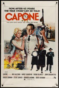 3t209 CAPONE 1sh '75 art of gangster legend Ben Gazzara by John Solie!