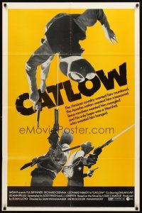 3t224 CATLOW 1sh '71 everyone wants Yul Brynner dead & buried, cool gunfight image!