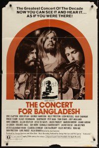 3t252 CONCERT FOR BANGLADESH style B 1sh '72 rock & roll benefit show, Bob Dylan, George Harrison!