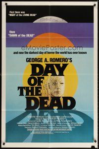 3t288 DAY OF THE DEAD 1sh '85 George Romero's Night of the Living Dead zombie horror sequel!