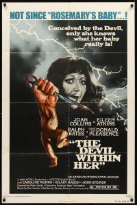 3t324 DEVIL WITHIN HER 1sh '76 conceived by the Devil, only she knows what her baby really is!