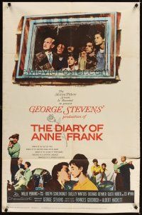 3t328 DIARY OF ANNE FRANK 1sh '59 Millie Perkins as Jewish girl in hiding in World War II!