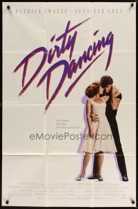 3t332 DIRTY DANCING 1sh '87 great different image of Patrick Swayze & Jennifer Grey dancing!