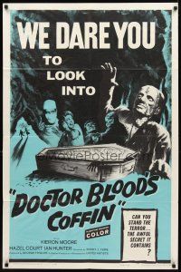 3t338 DOCTOR BLOOD'S COFFIN 1sh '61 can you stand the terror, the awful secret it contains!