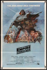 3t379 EMPIRE STRIKES BACK style B 1sh '80 George Lucas sci-fi classic, cool artwork by Tom Jung!