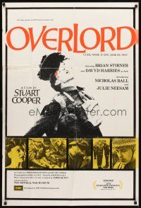 3t017 OVERLORD English 1sh '75 Brian Stirner, Davyd Harries, WWII D-Day!