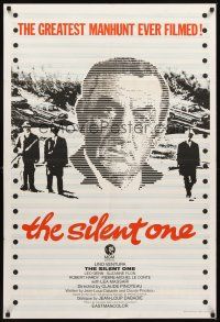 3t020 SILENT ONE English 1sh '73 Italian Lino Ventura in the greatest manhunt ever filmed!