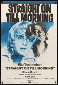3t023 STRAIGHT ON TILL MORNING English 1sh '72 Rita Tushingham, English Hammer horror!