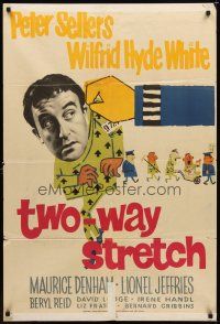 3t025 TWO-WAY STRETCH English 1sh '60 prisoner Peter Sellers breaks out of jail & then back in!
