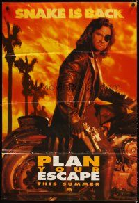 3t389 ESCAPE FROM L.A. teaser 1sh '96 John Carpenter, Kurt Russell returns as Snake Plissken!