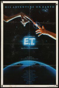 3t367 E.T. THE EXTRA TERRESTRIAL 1sh '82 Drew Barrymore, Steven Spielberg classic!