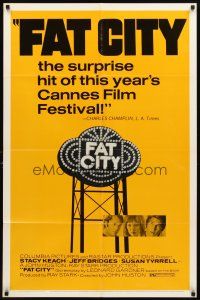 3t414 FAT CITY 1sh '72 Stacy Keach, Jeff Bridges, Susan Tyrrell, John Huston, boxing!