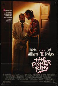 3t427 FISHER KING DS 1sh '91 Jeff Bridges & Robin Williams searching for sanity!