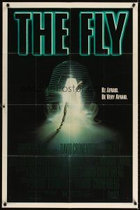 3t434 FLY 1sh '86 David Cronenberg, Jeff Goldblum, cool sci-fi art of telepod by Mahon!