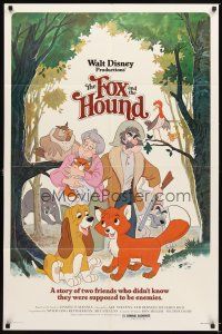 3t441 FOX & THE HOUND 1sh '81 two friends who didn't know they were supposed to be enemies!