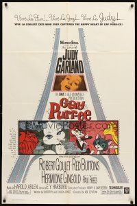 3t463 GAY PURR-EE 1sh '62 Judy Garland, Robert Goulet, Red Buttons, cartoon cats!