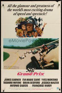 3t485 GRAND PRIX 1sh '67 Formula One race car driver James Garner, artwork by Howard Terpning!