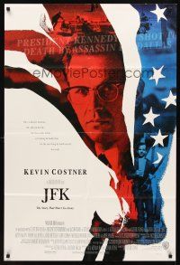 3t582 JFK advance 1sh '91 directed by Oliver Stone, Kevin Costner as Jim Garrison!