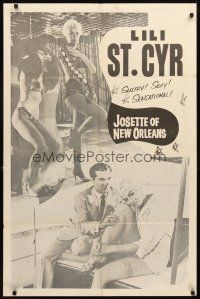 3t584 JOSETTE OF NEW ORLEANS 1sh '58 sexy stripper Lili St. Cyr in Louisiana!