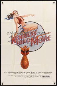 3t588 KENTUCKY FRIED MOVIE 1sh '77 John Landis directed comedy, rare chickenbomb style!
