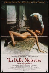 3t600 LA BELLE NOISEUSE 1sh '91 naked Emmanuelle Beart helps famous French painter!