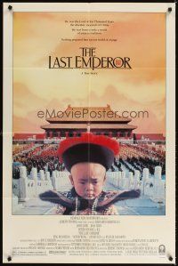 3t614 LAST EMPEROR 1sh '87 Bernardo Bertolucci epic, image of young Chinese emperor w/army!