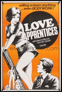 3t640 LOVE APPRENTICES Canadian 1sh '72 Lehrmadchen-Report, willing to learn anything... even body work!