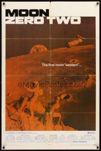 3t675 MOON ZERO TWO 1sh '69 the first moon western, cool image of astronauts in space!