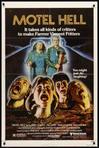 3t678 MOTEL HELL 1sh '80 it takes all kinds of critters to make Farmer Vincent Fritters!