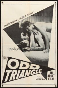3t724 ODD TRIANGLE 1sh '68 Joe Sarno directed, an erotic obsession for love in triplicate!