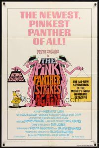 3t751 PINK PANTHER STRIKES AGAIN style A 1sh '76 Peter Sellers is Inspector Clouseau, T.W. art!