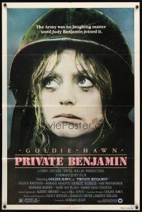 3t767 PRIVATE BENJAMIN 1sh '80 funny image of depressed soldier Goldie Hawn!