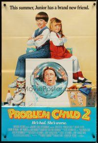 3t770 PROBLEM CHILD 2 advance DS 1sh '91 John Ritter, Michael Oliver, Jack Warden, Yasbeck!