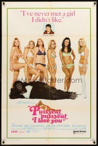 3t774 PUSSYCAT PUSSYCAT I LOVE YOU 1sh '70 girls in their underwear & wacky gorilla!