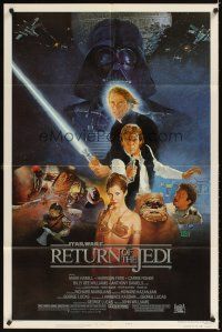 3t790 RETURN OF THE JEDI style B 1sh '83 George Lucas classic, Mark Hamill, Harrison Ford, Sano art