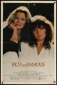 3t793 RICH & FAMOUS 1sh '81 great portrait image of Jacqueline Bisset & Candice Bergen!