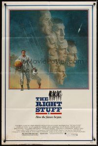 3t798 RIGHT STUFF 1sh '83 great Tom Jung montage art of the first NASA astronauts!