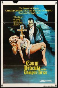 3t813 SATANIC RITES OF DRACULA 1sh 1978 great artwork of Count Dracula & his Vampire Bride!