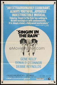 3t838 SINGIN' IN THE RAIN 1sh R75 Gene Kelly, Donald O'Connor, Debbie Reynolds, classic musical!