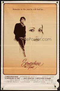 3t848 SOMEWHERE IN TIME 1sh '80 Christopher Reeve, Jane Seymour, cult classic!