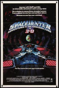 3t851 SPACEHUNTER ADVENTURES IN THE FORBIDDEN ZONE advance 1sh '83 different spaceship image!