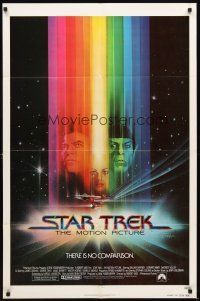 3t858 STAR TREK advance 1sh '79 cool art of William Shatner & Leonard Nimoy by Bob Peak!