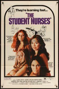 3t874 STUDENT NURSES 1sh '70 ultra sexy hospital gals who are learning fast!