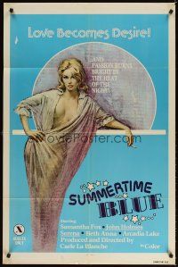 3t878 SUMMERTIME BLUE 1sh '78 Samantha Fox, John Holmes, Serena, sexy artwork!