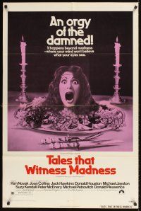 3t889 TALES THAT WITNESS MADNESS 1sh '73 wacky screaming head on food platter horror image!
