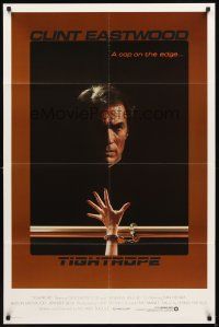 3t932 TIGHTROPE int'l 1sh '84 Clint Eastwood is a cop on the edge, cool handcuff image!
