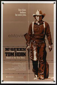 3t937 TOM HORN 1sh '80 they couldn't bring enough men to bring Steve McQueen down!